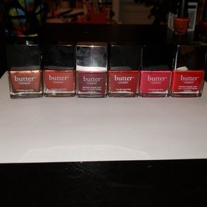 Lot of 6 red Butter London nail polishes